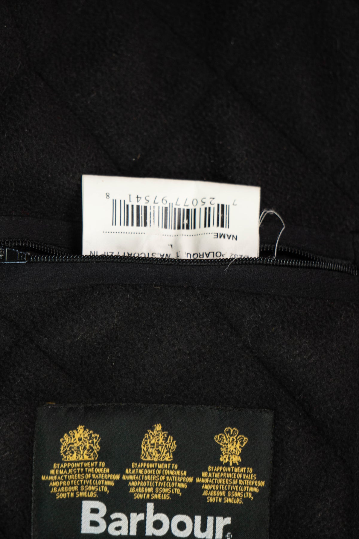 Smanicato Barbour Polarquilt Nero - L