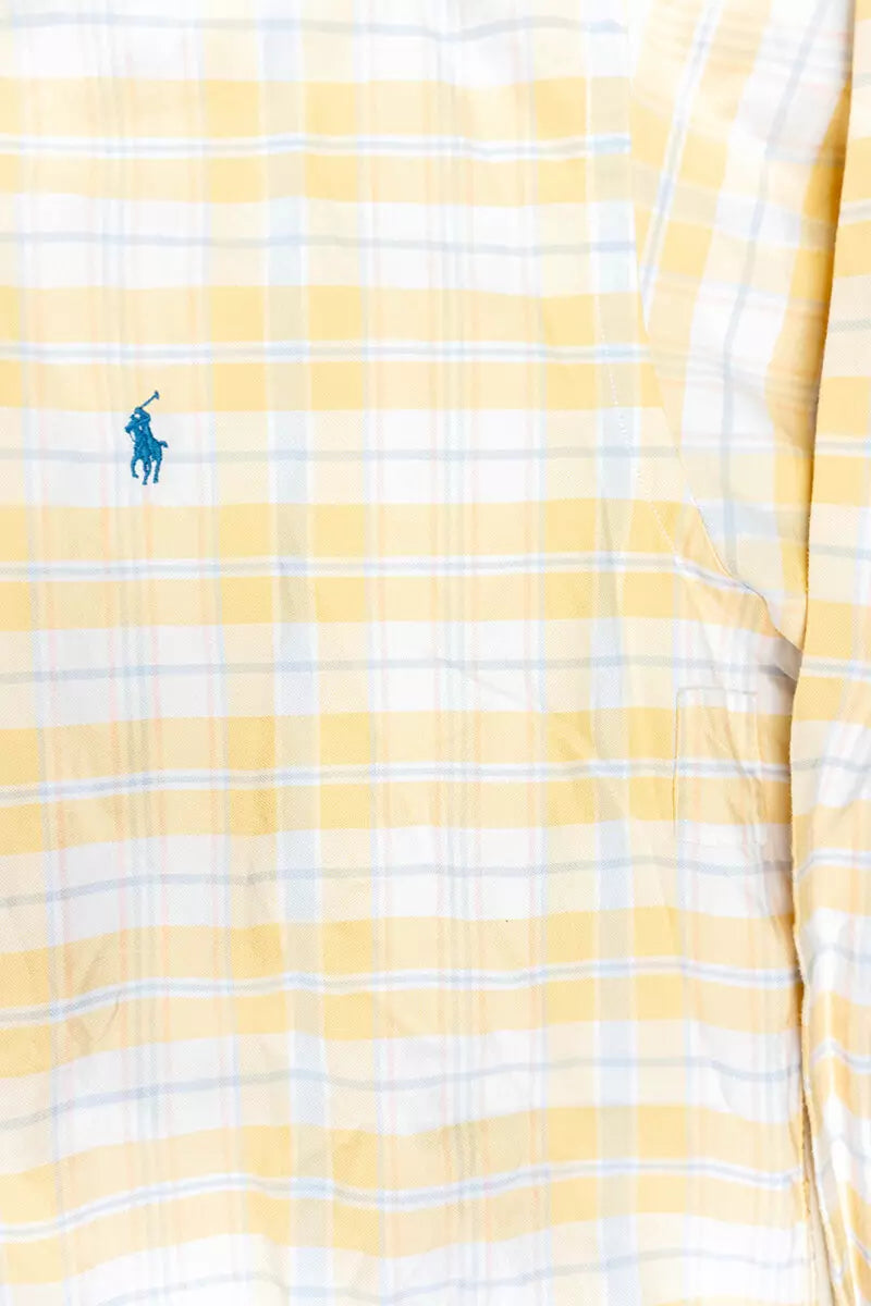Camicie Ralph Lauren a Scacchi Classic Fit Giallo "M"
