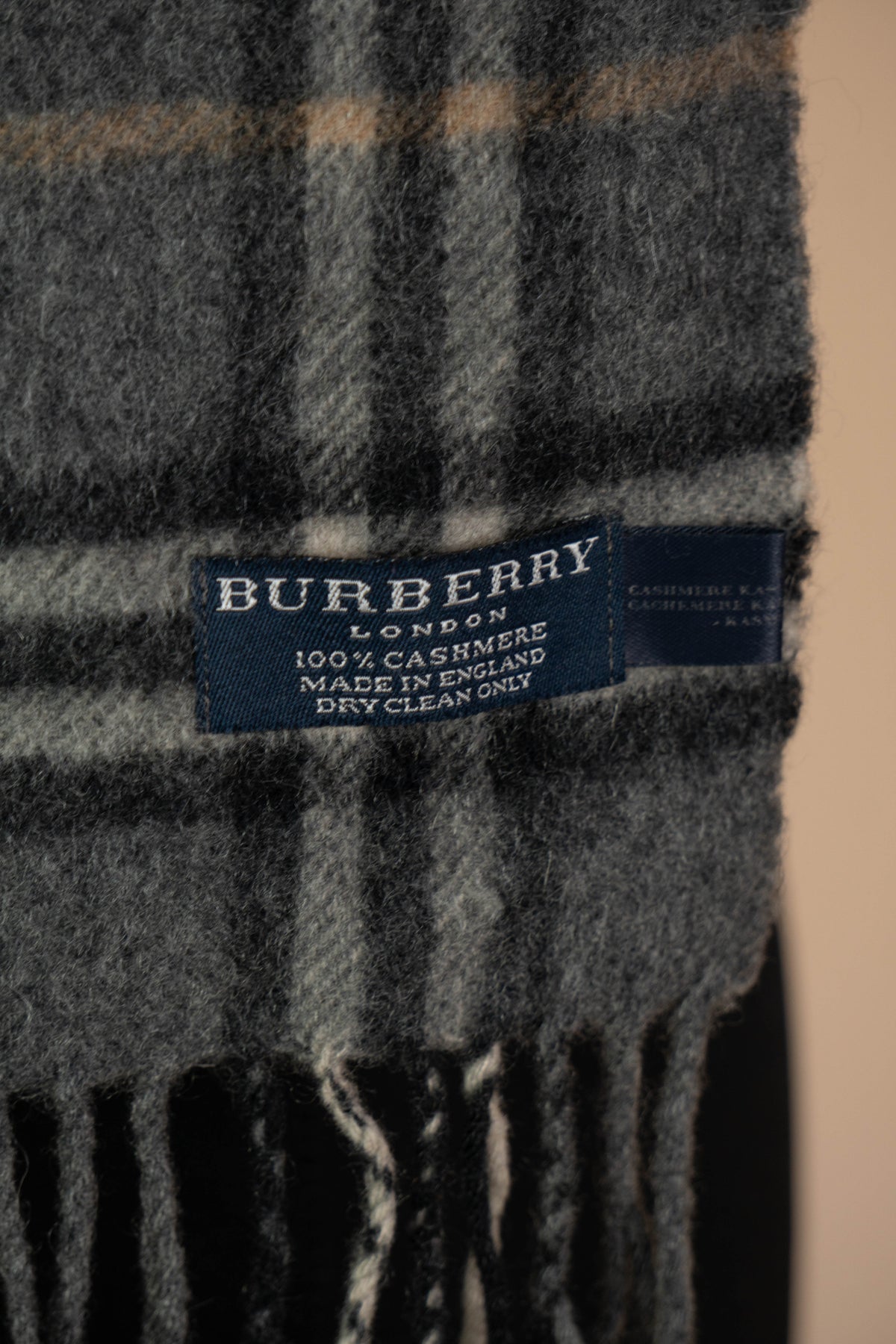 Sciarpa Burberry Tartan Grigio cashmere
