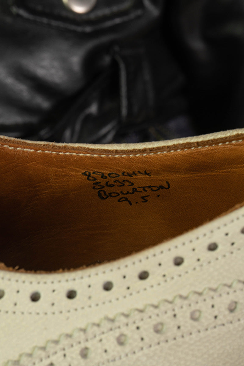 Scarpe Tricker's Derby Brogue Bianche - 9.5