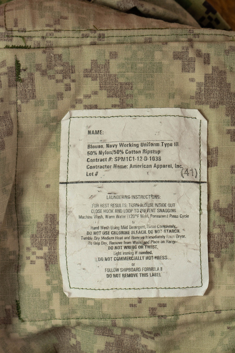 Giacca da lavoro Us Navy Type 3 Aor2 - M Regular