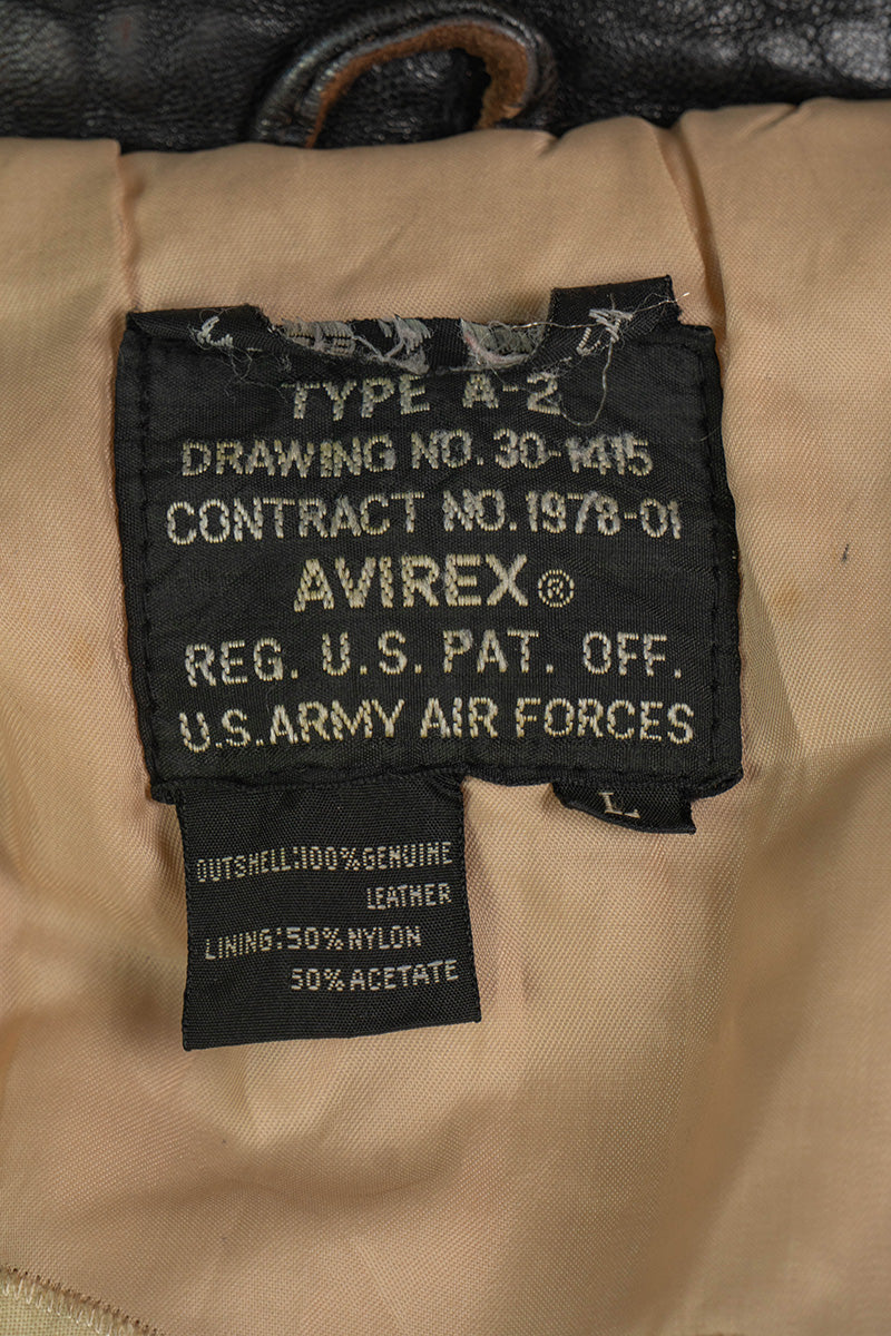 Bomber Type A-2 Avirex Pelle Nera - L