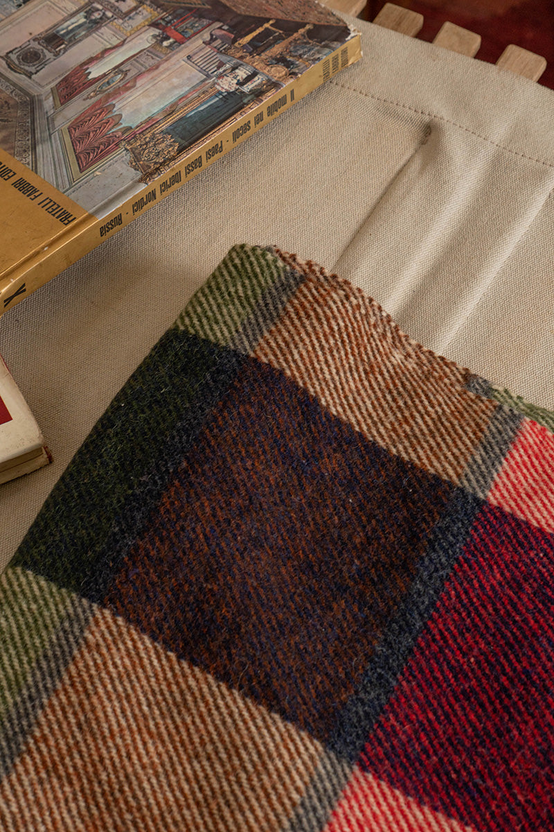 Coperta vintage a scacchi grandi