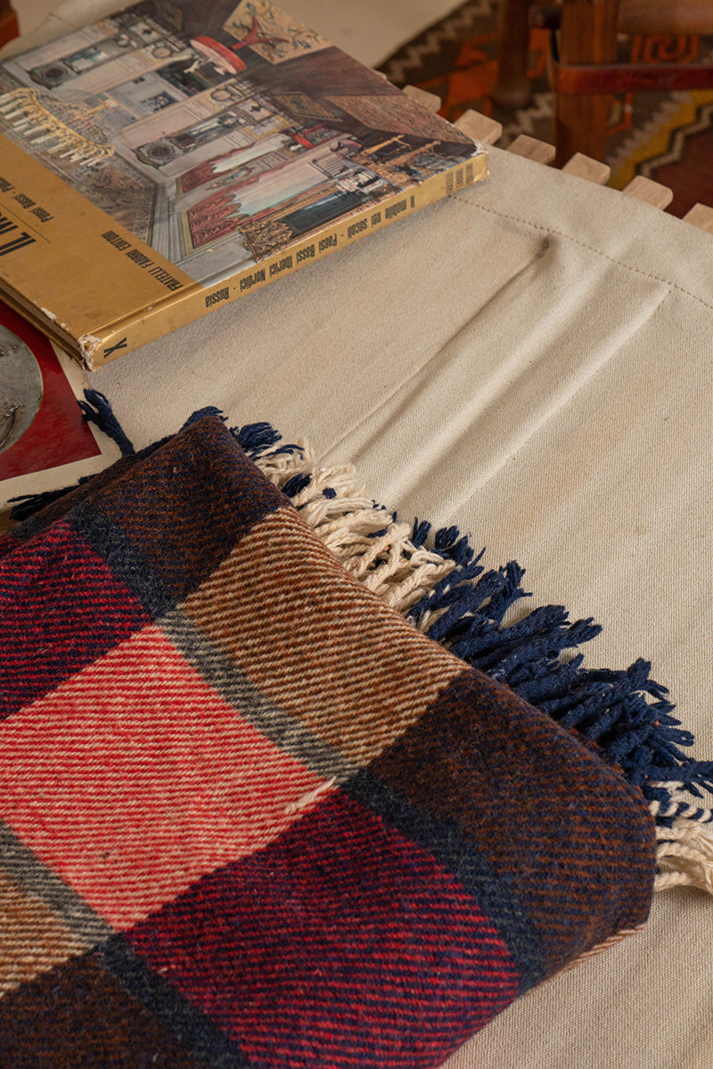 Coperta vintage a scacchi grandi