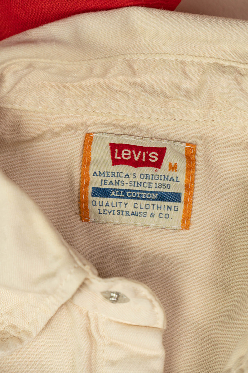 1990 Camicia da lavoro Levi's Orange Tab Beige- XL