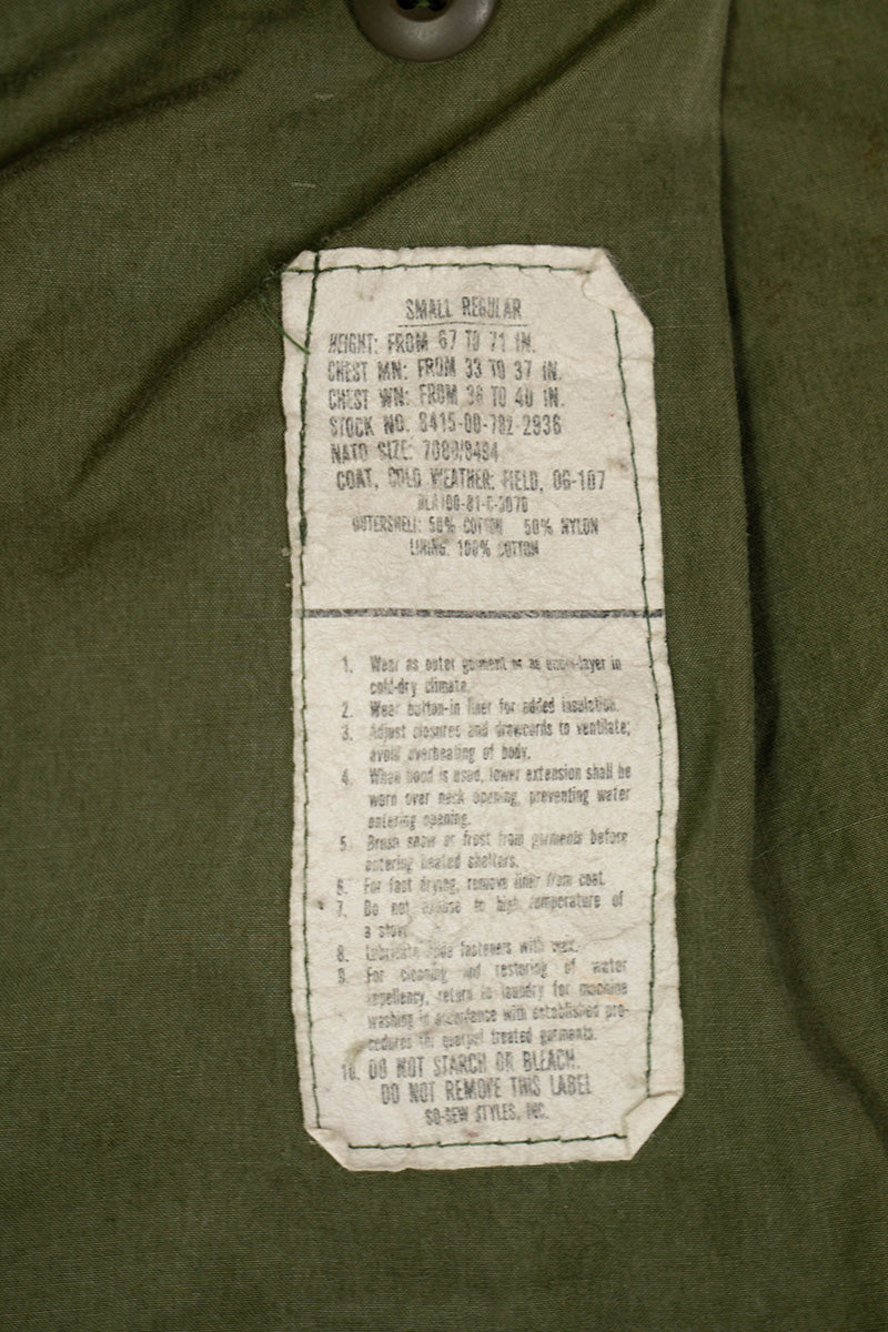 1981 Us Army Field Jacket M-65 "S Reg"