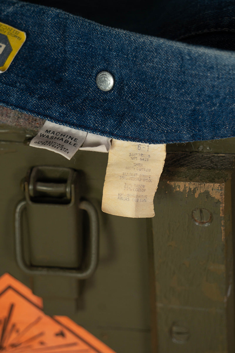 1970 Giacca da Lavoro USA Big Ben Wrangler Faded "XL"