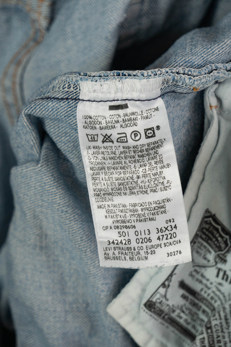 Jeans Levi's 501 Indaco Chiaro W36 L34