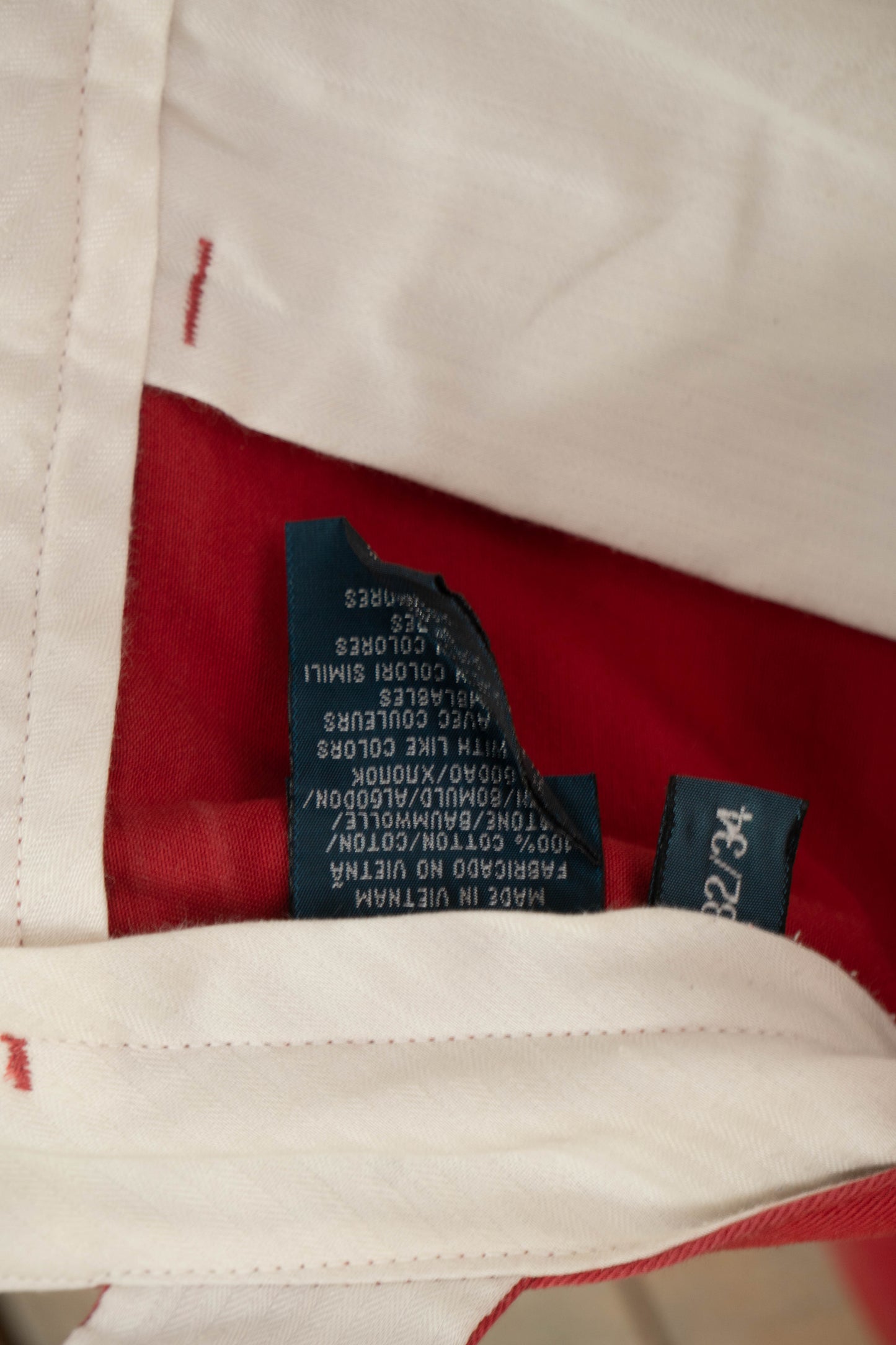 1990 Pantaloni Chino Preppy Ralph Lauren Rossi - W32 L34