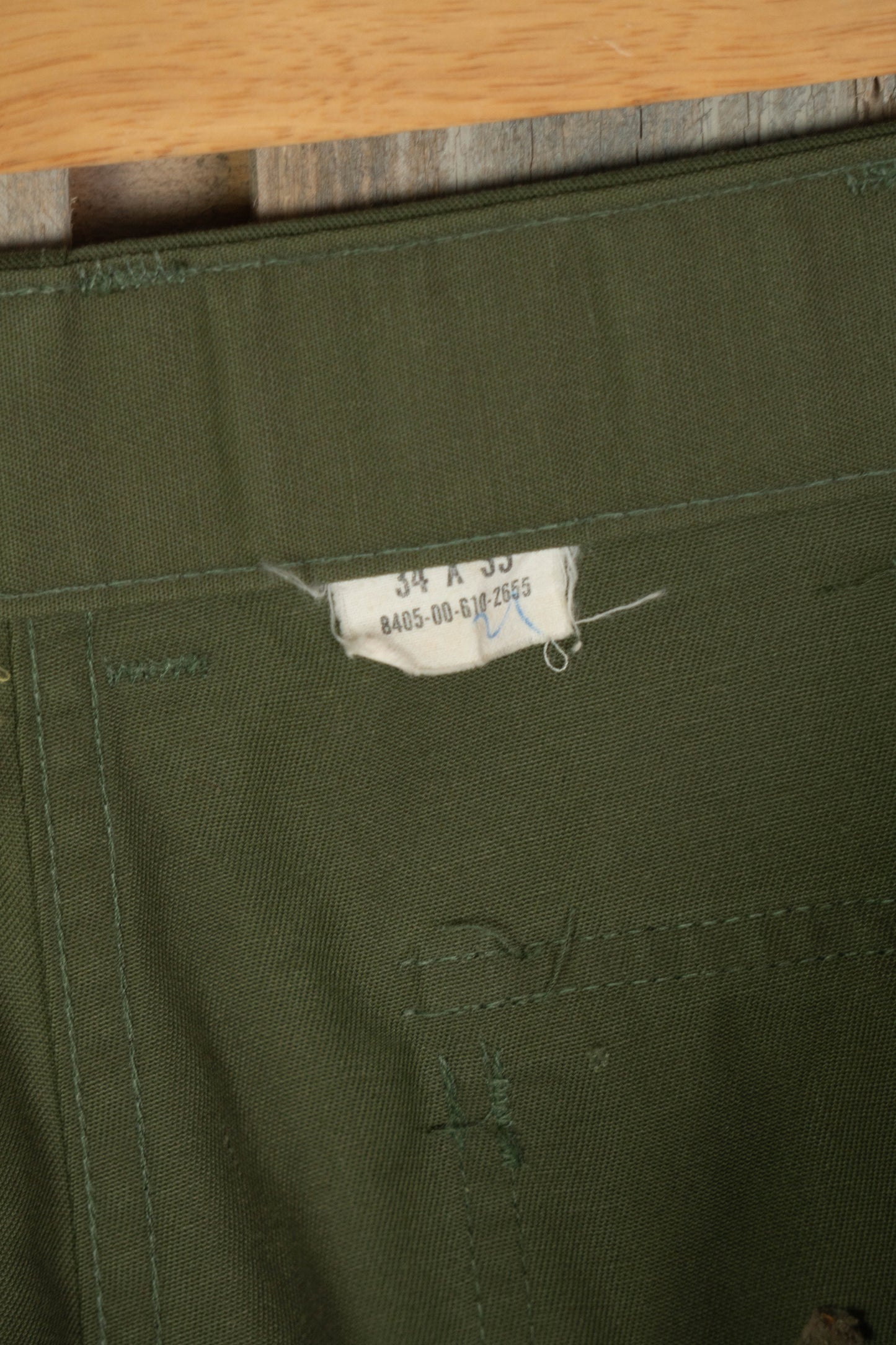 1976 Us army Pantaloni Fatigue Og-507 - W34