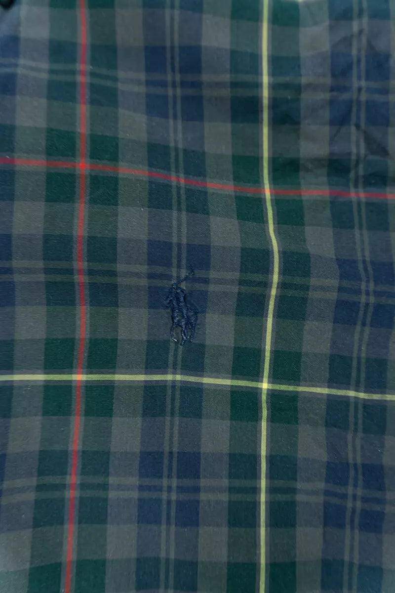 Camicie Ralph Lauren a Scacchi Classic Fit Verde - L