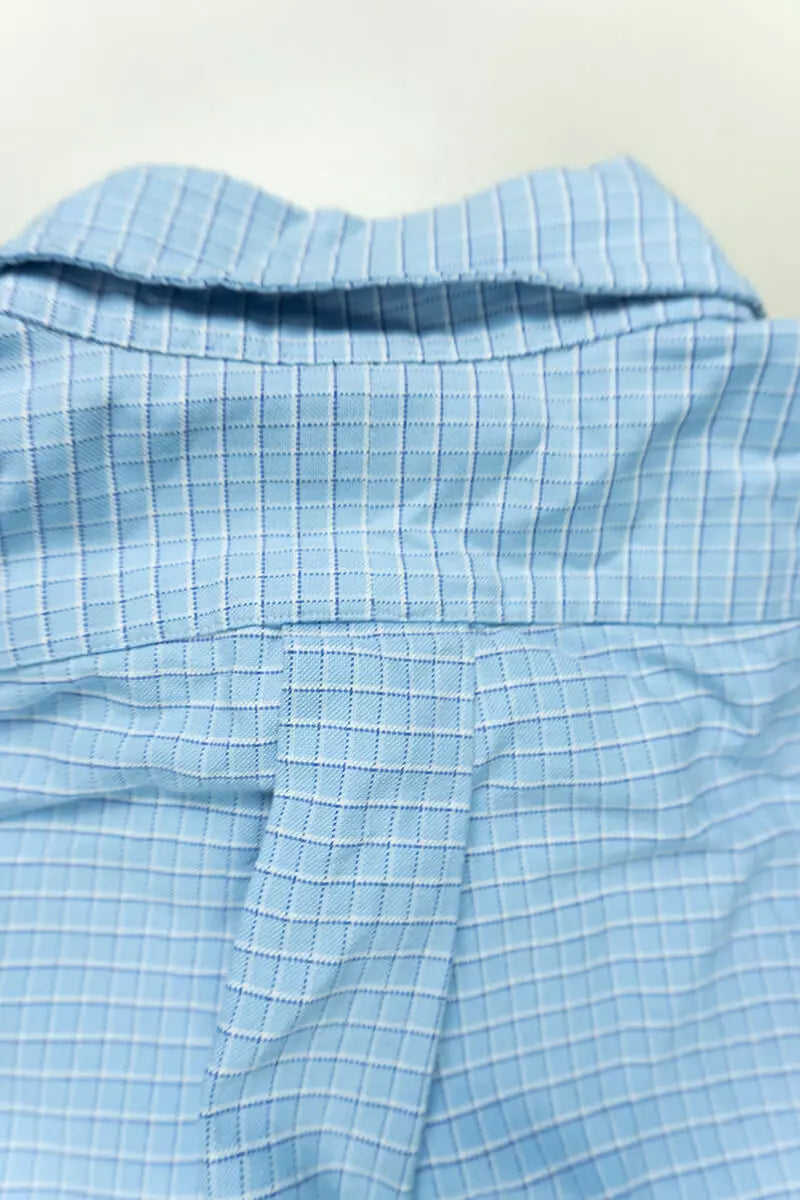 Camicie Ralph Lauren a Scacchi Classic Fit Azzurro "M"