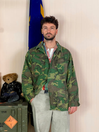 Camicia Jungle Vietnam US Army Woodland 1969 "M Reg"