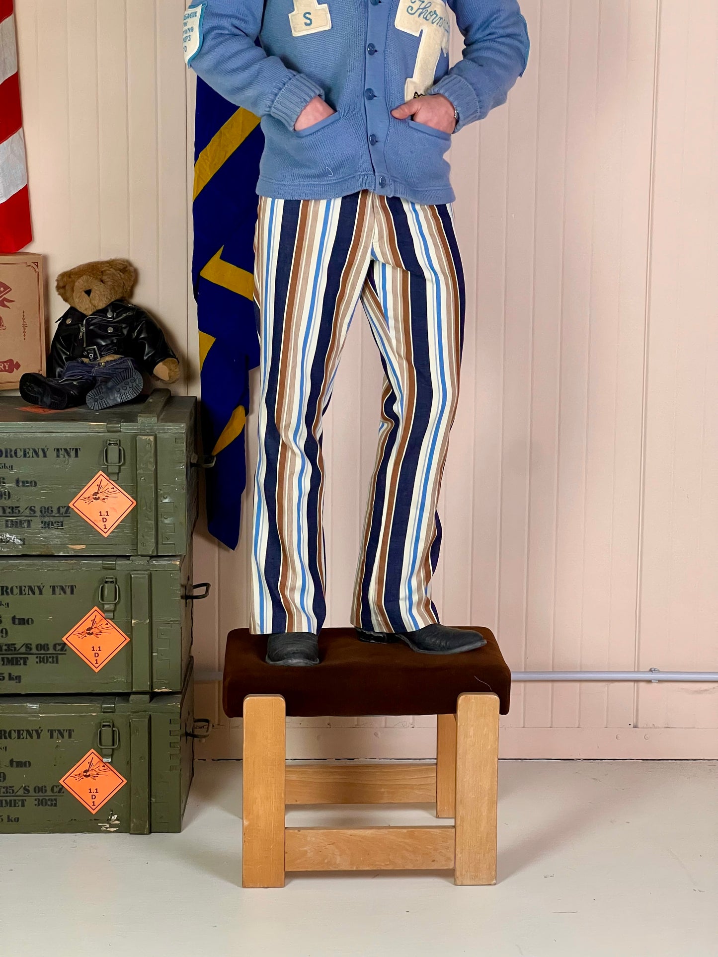 Pantaloni Lee Made in USA a Righe - IT 50