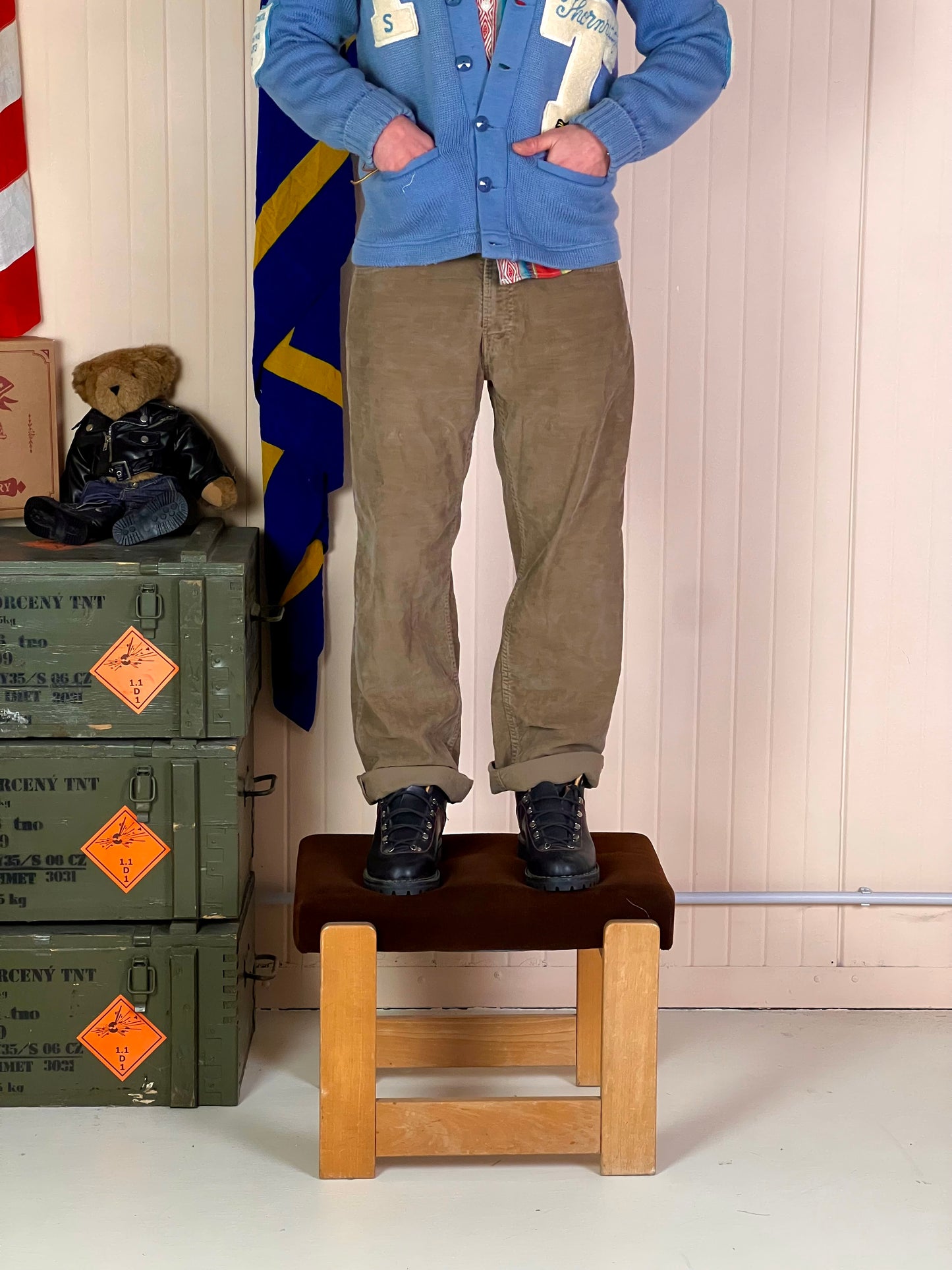 Pantaloni Velluto Levi's 511 Marrone "W33"