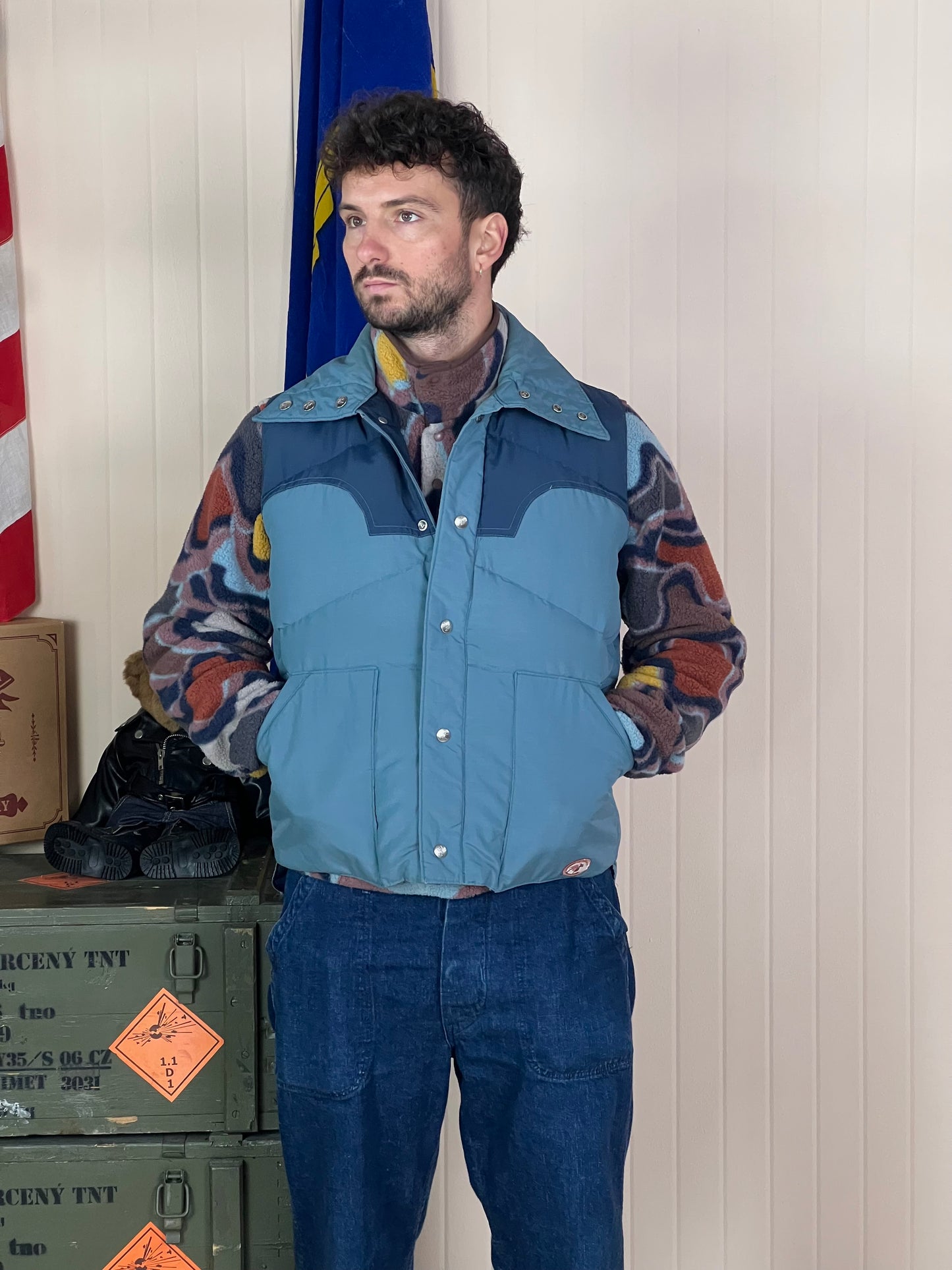 Piumino Smanicato Camel 1980 "M"