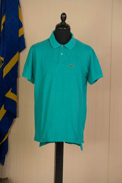 1990 Polo Lacoste IZOD USA Maniche corte Verde Acqua - XXL