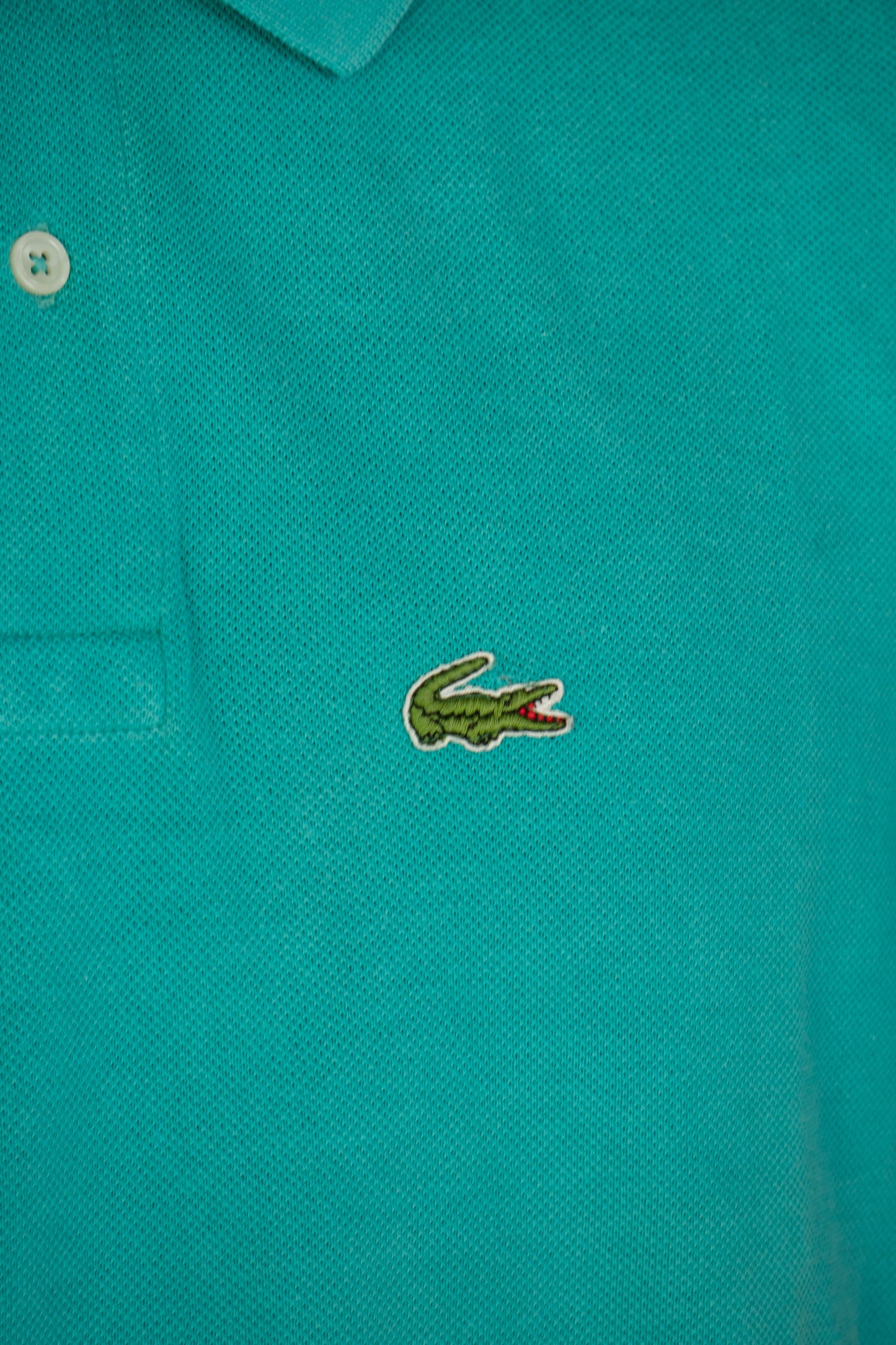 1990 Polo Lacoste IZOD USA Maniche corte Verde Acqua - XXL