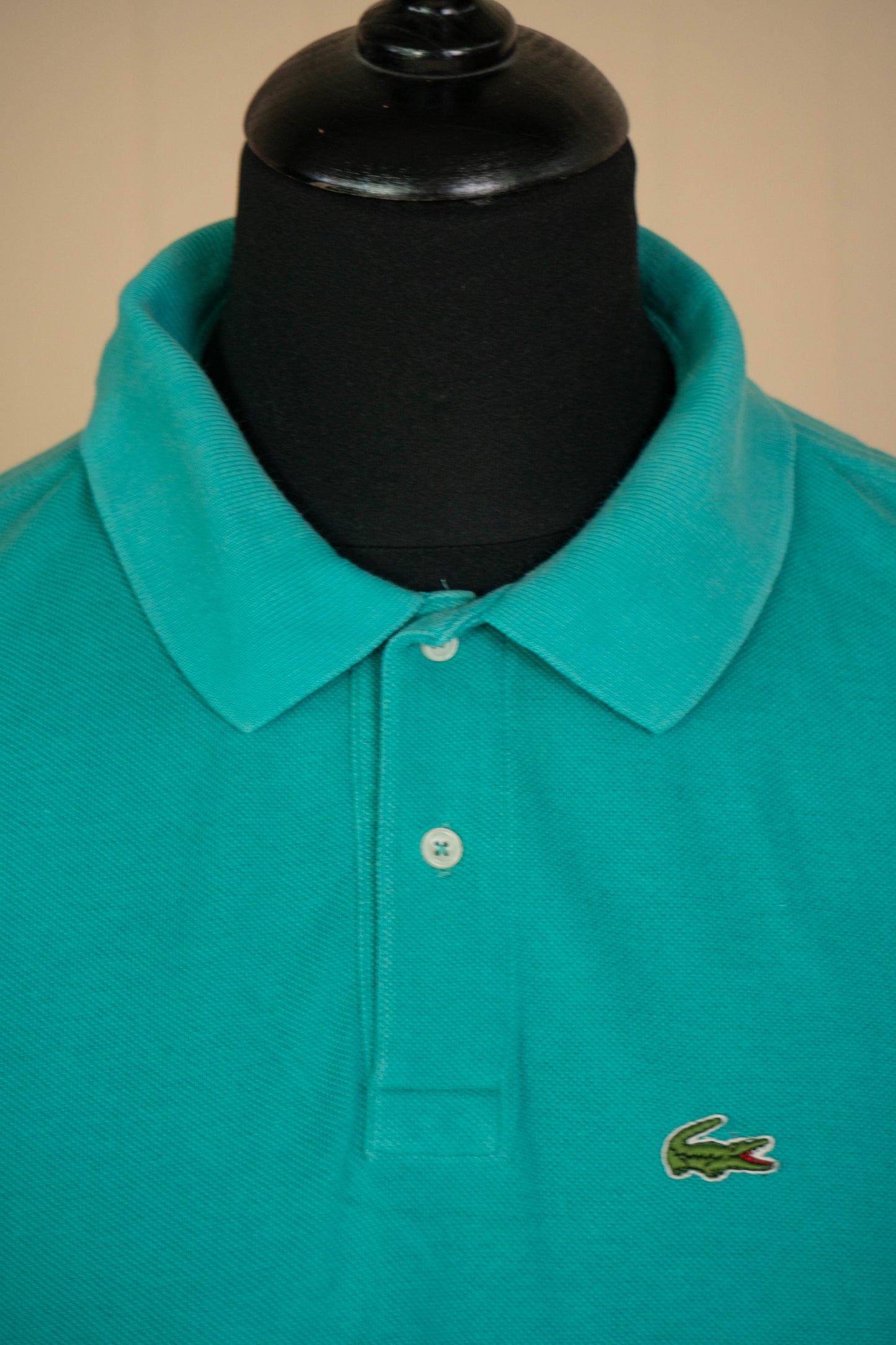 1990 Polo Lacoste IZOD USA Maniche corte Verde Acqua - XXL