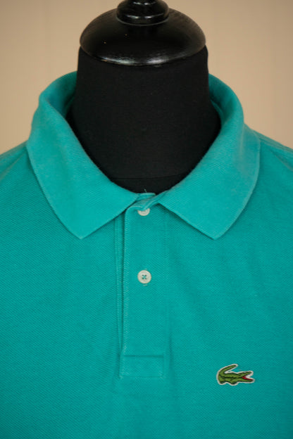 1990 Polo Lacoste IZOD USA Maniche corte Verde Acqua - XXL