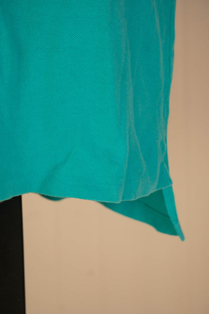 1990 Polo Lacoste IZOD USA Maniche corte Verde Acqua - XXL