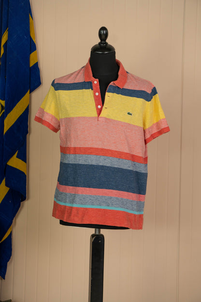 2010 Polo Lacoste Multicolore a righe- L