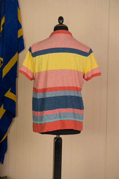 2010 Polo Lacoste Multicolore a righe- L