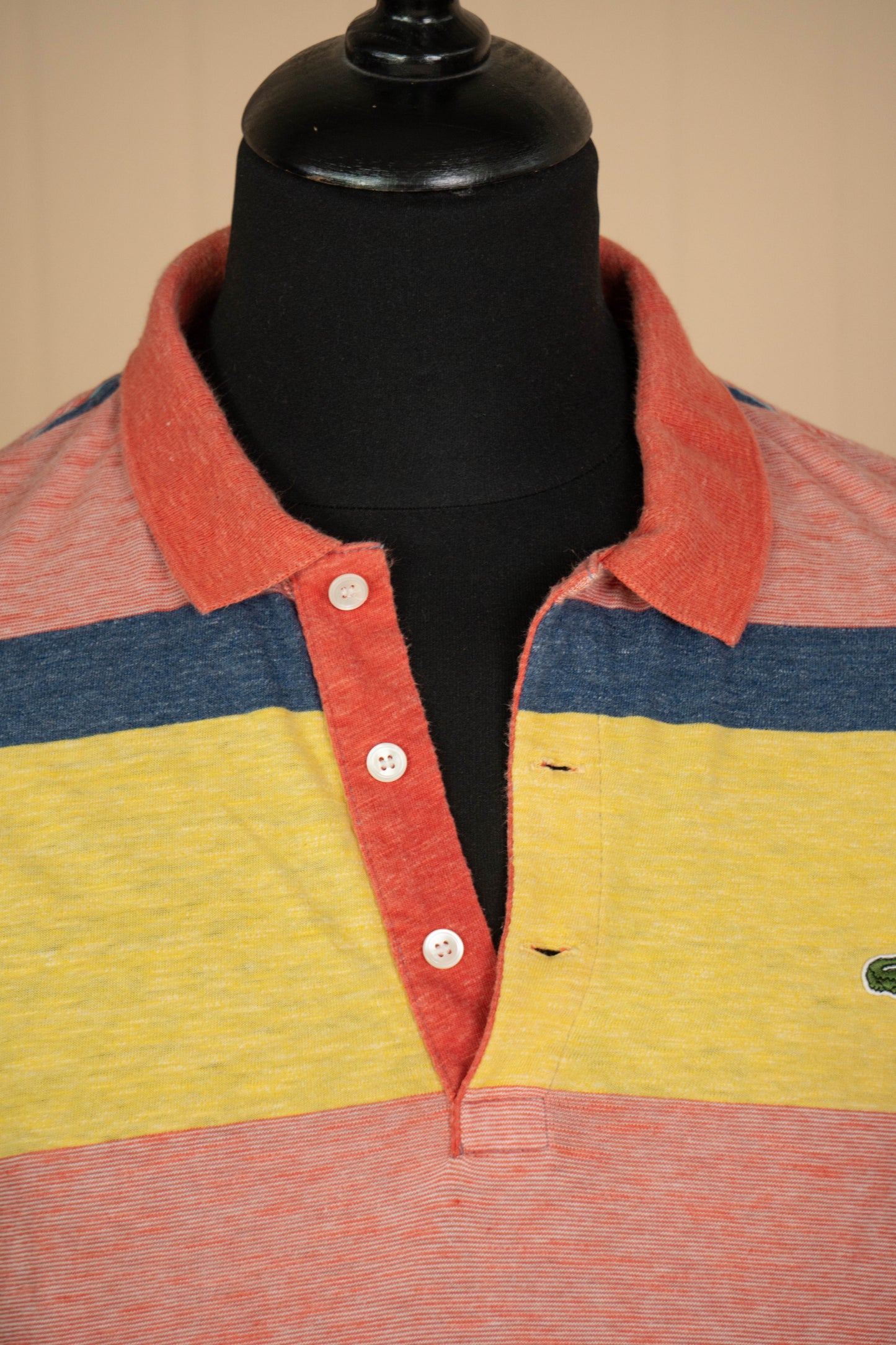 2010 Polo Lacoste Multicolore a righe- L