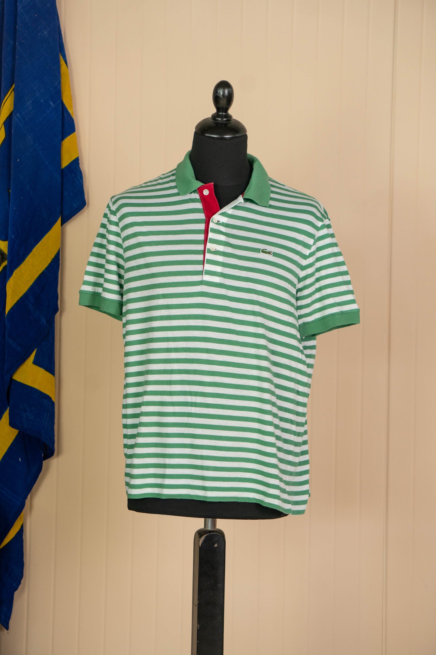 2010 Polo Lacoste Righe Bianche Verdi - L