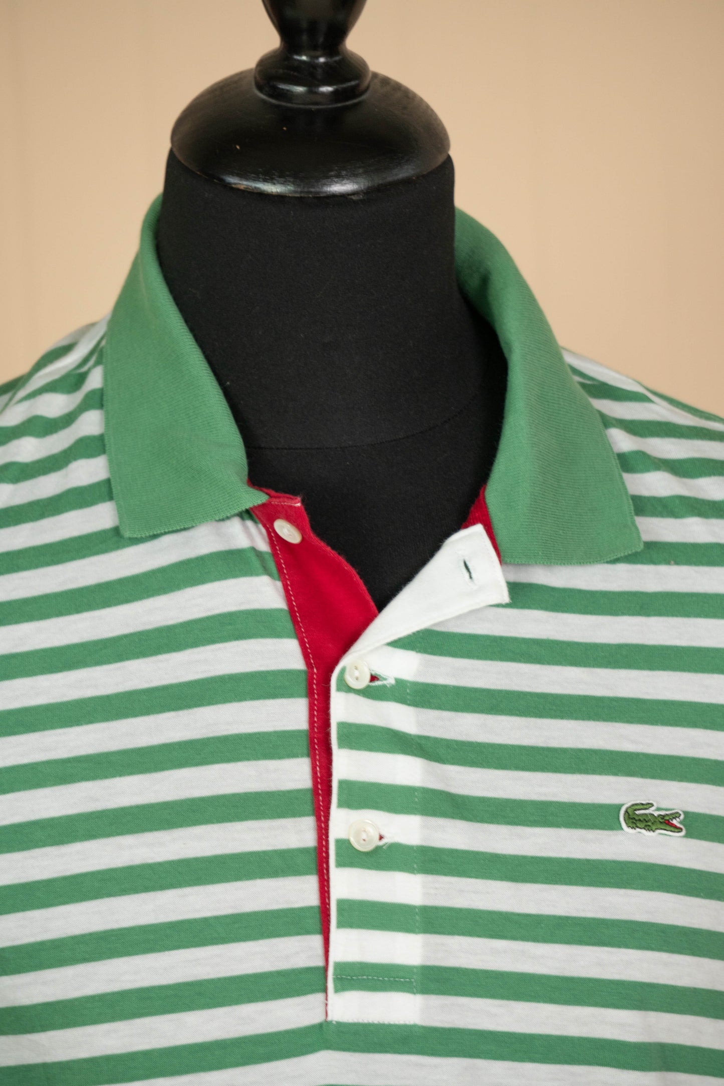 2010 Polo Lacoste Righe Bianche Verdi - L