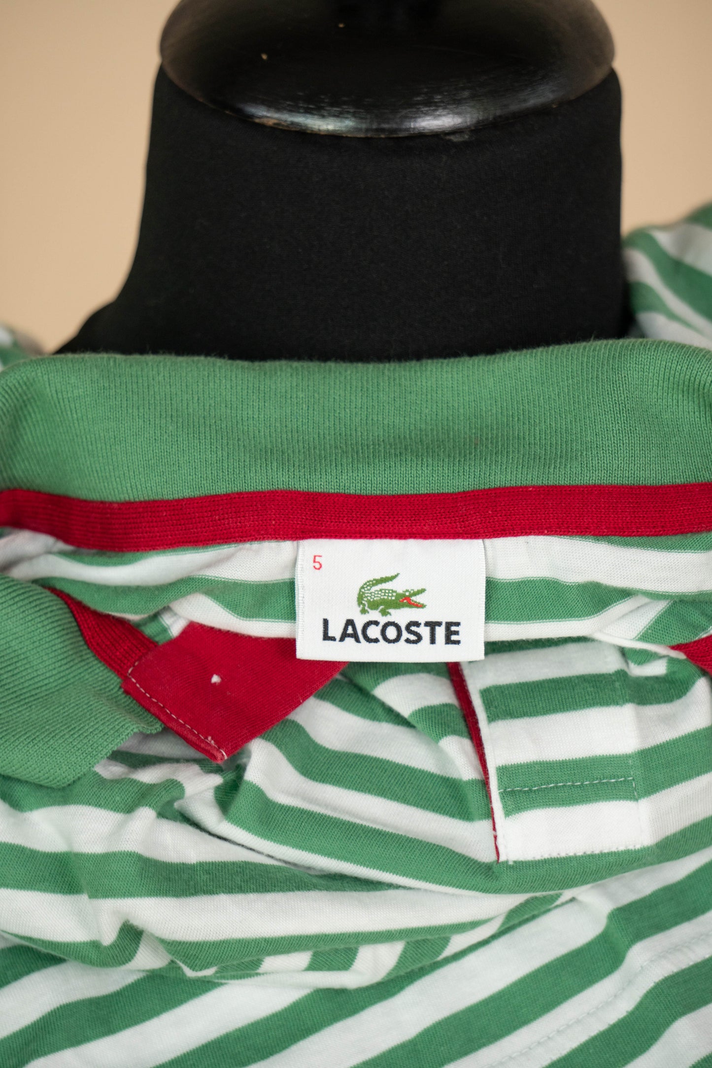 2010 Polo Lacoste Righe Bianche Verdi - L