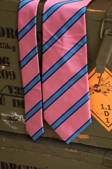 Cravatta E.Marinella Regimental Rosa Righe Blu