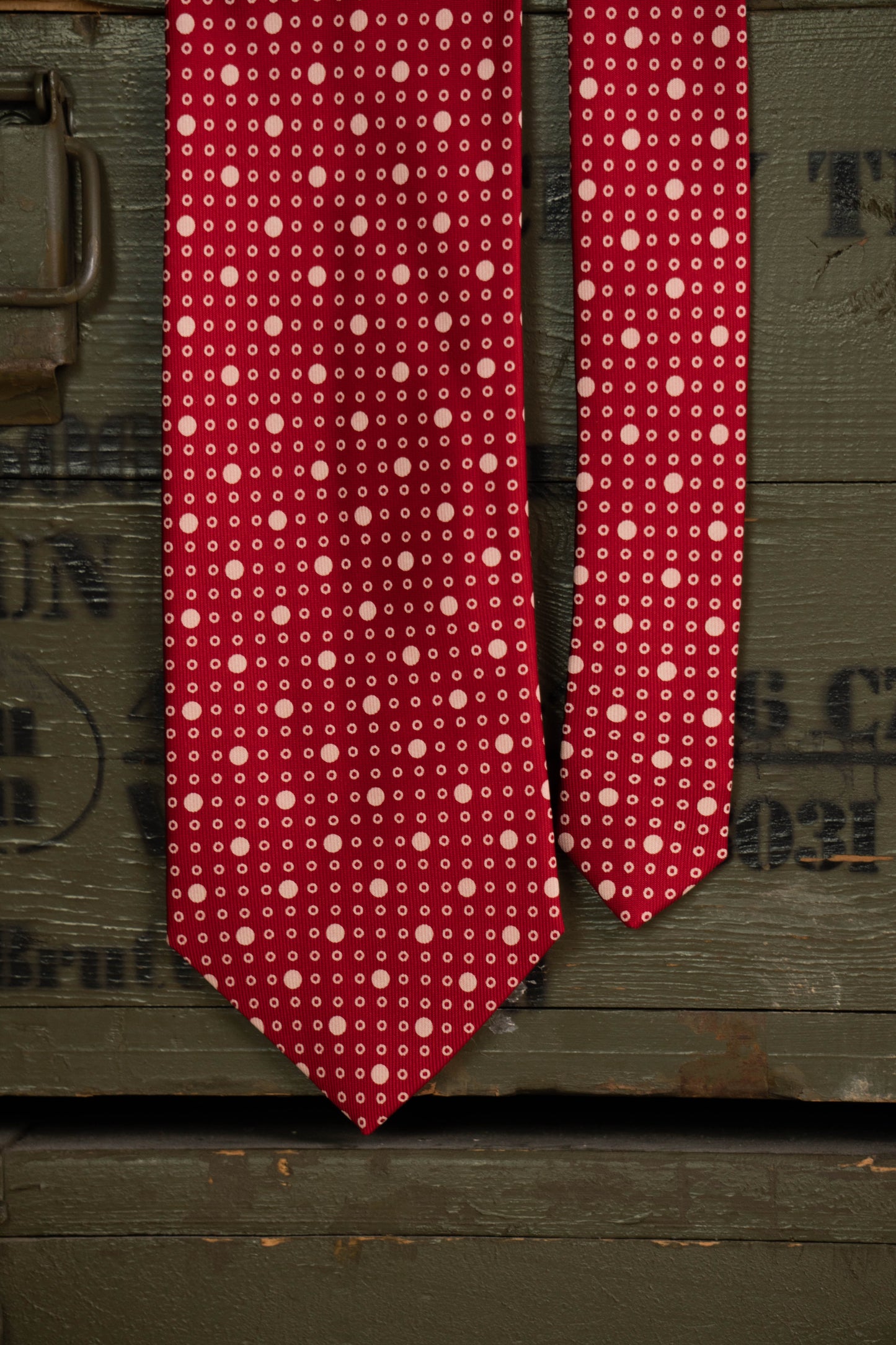 E.Marinella Brown Polka Dot Tie