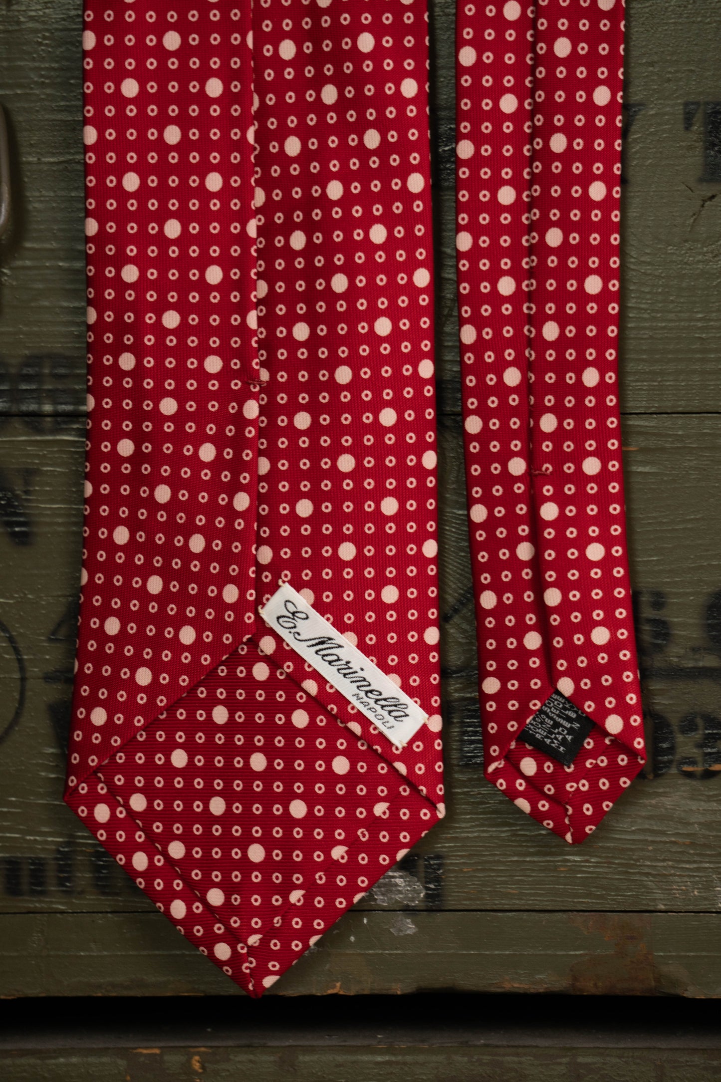 E.Marinella Brown Polka Dot Tie