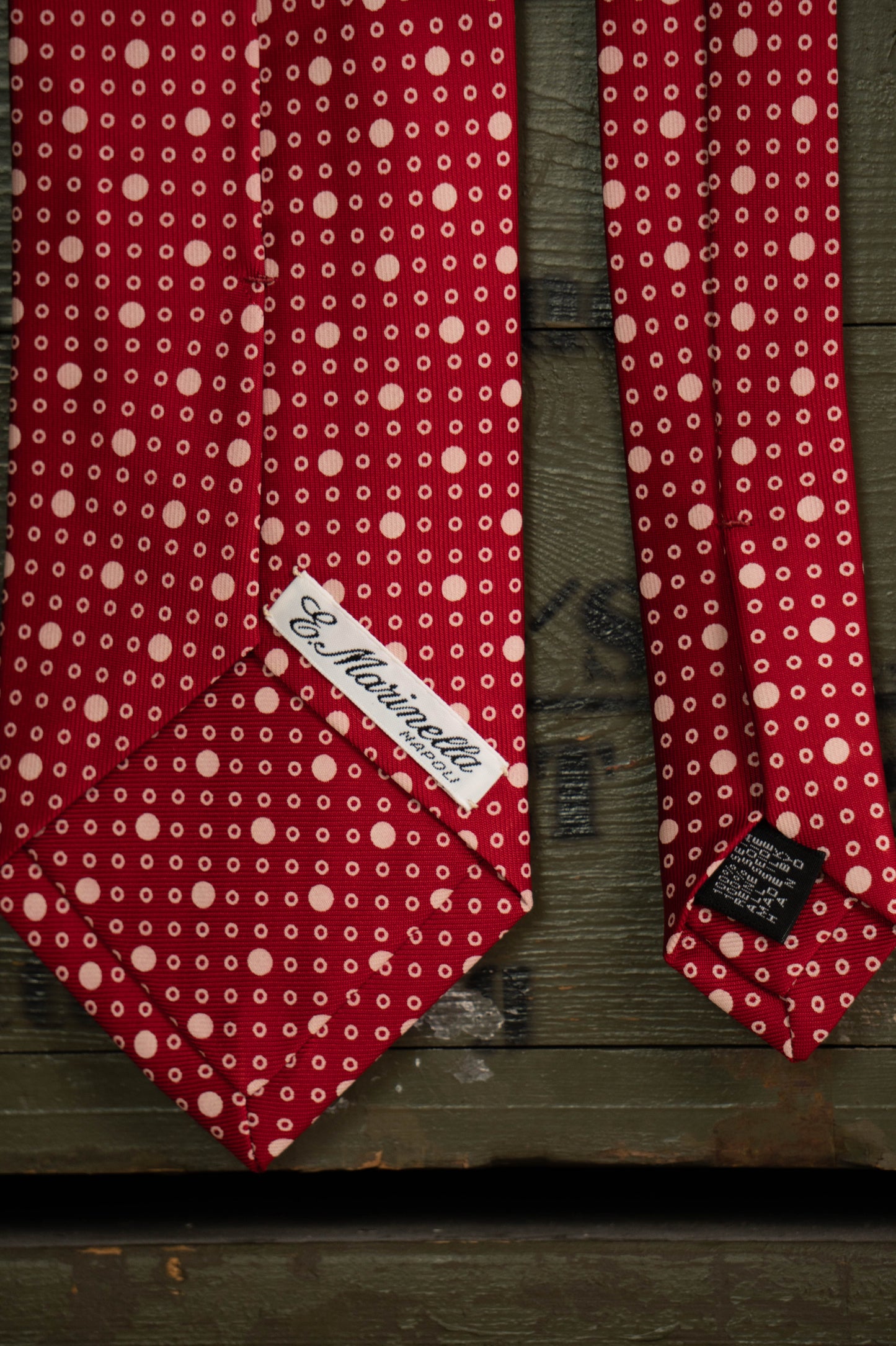E.Marinella Brown Polka Dot Tie