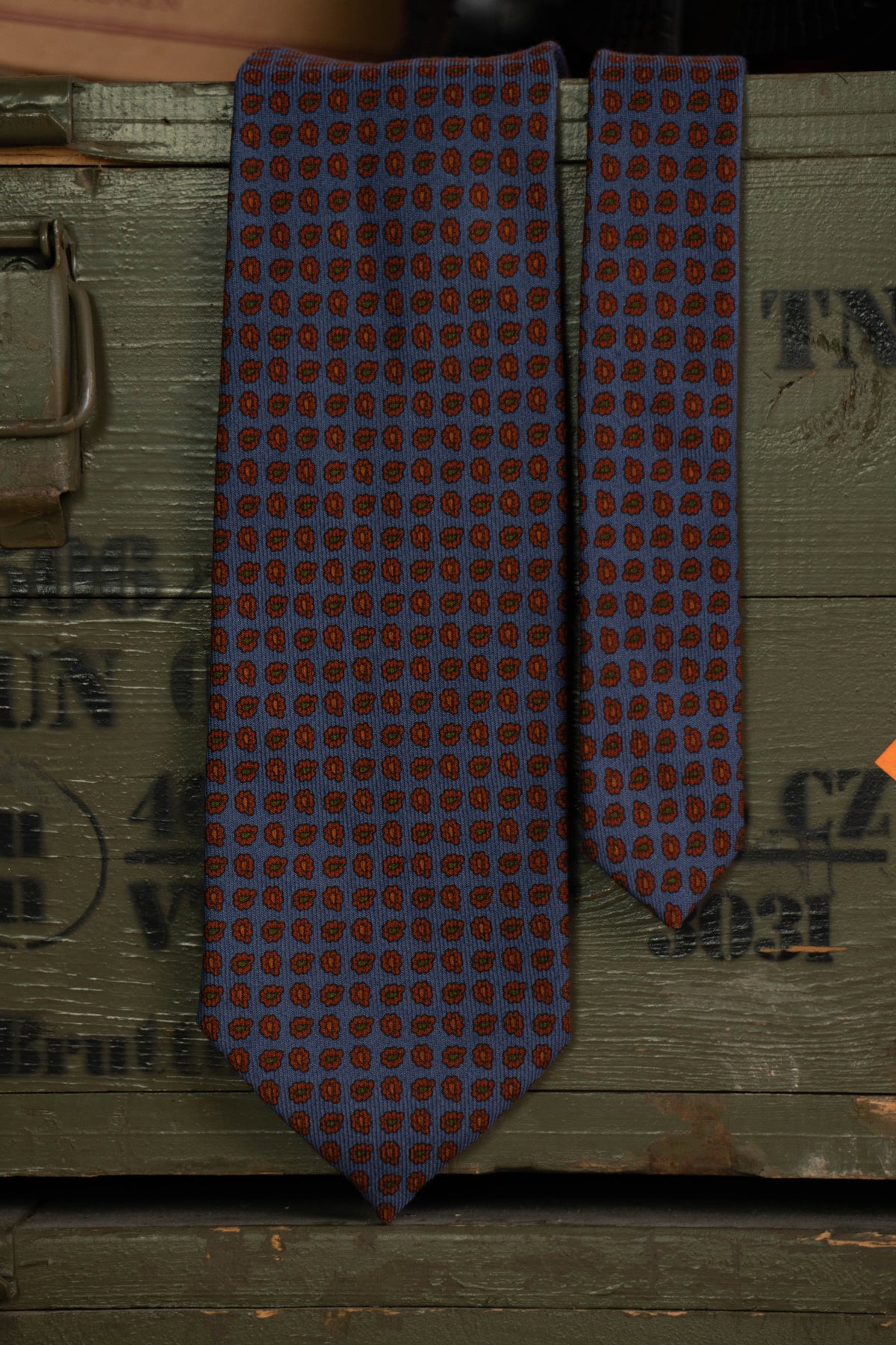 E.Marinella Brown Geometric Tie