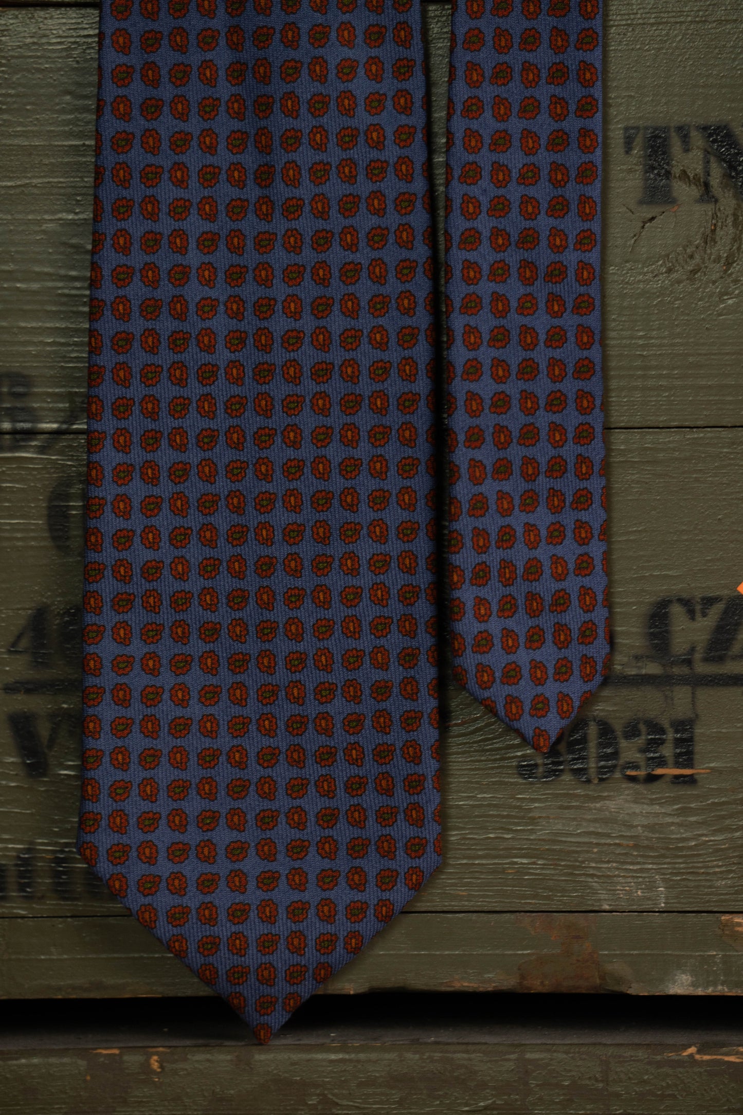 E.Marinella Brown Geometric Tie