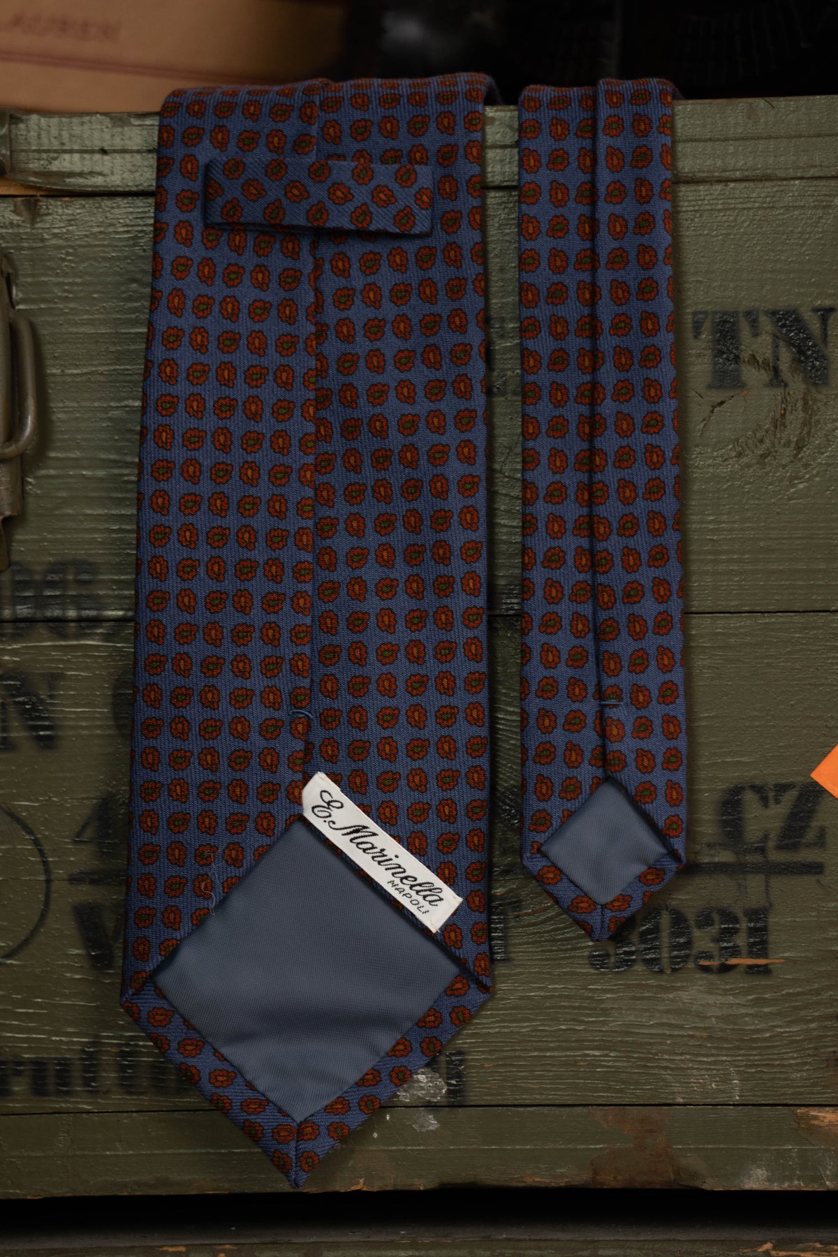 E.Marinella Brown Geometric Tie