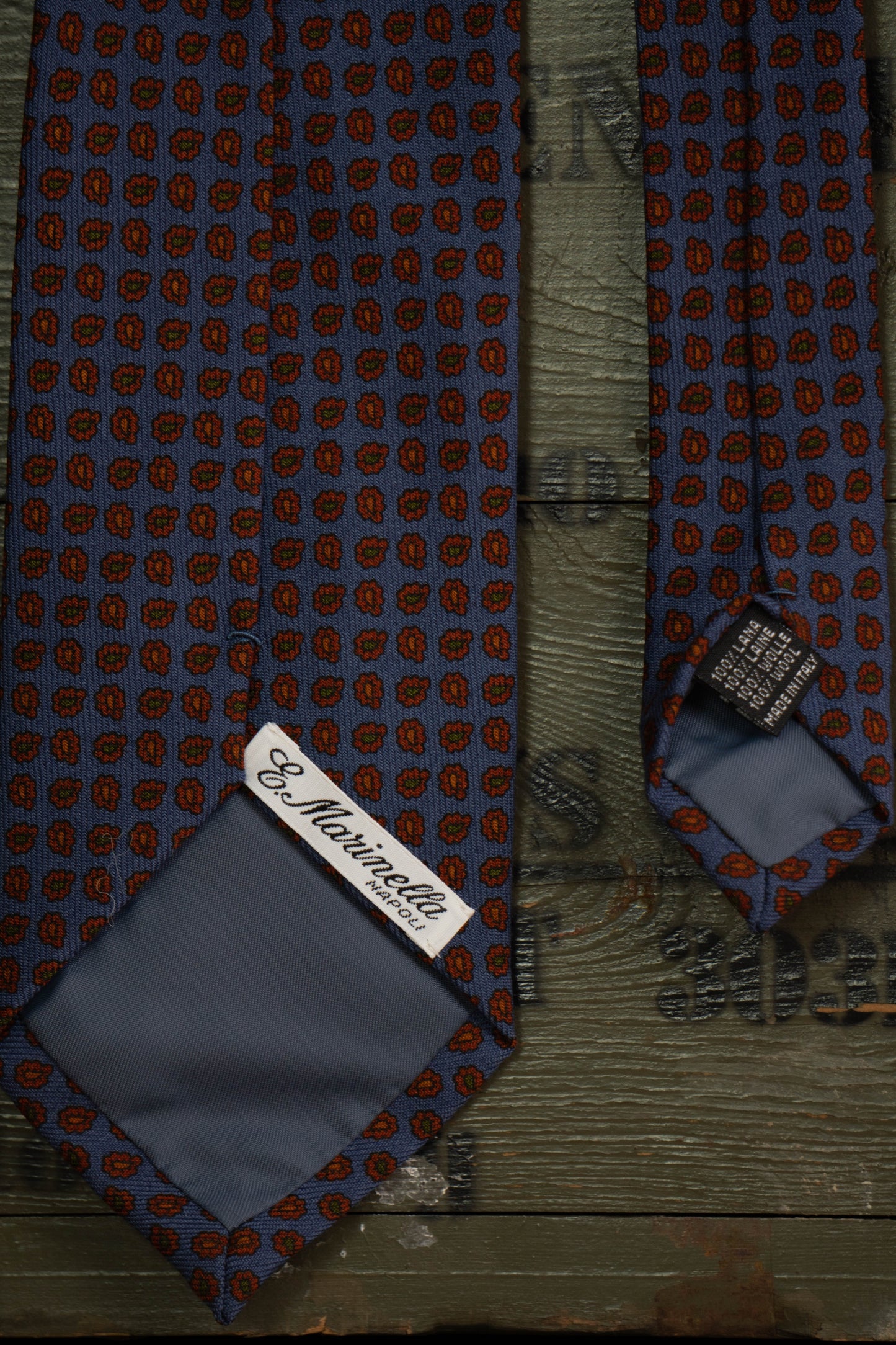E.Marinella Brown Geometric Tie