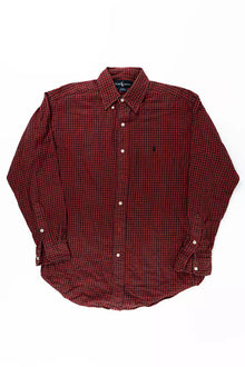 Camicie Ralph Lauren a Scacchi Classic Fit Rosso "S"