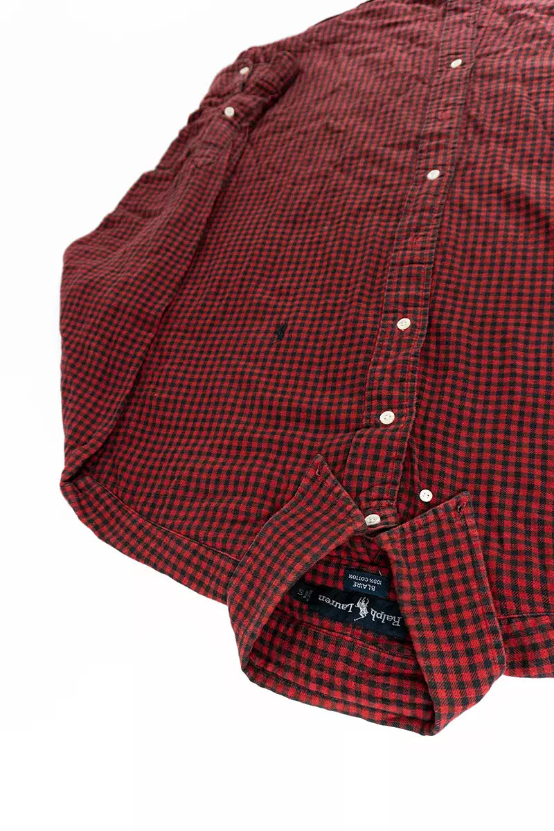 Camicie Ralph Lauren a Scacchi Classic Fit Rosso "S"
