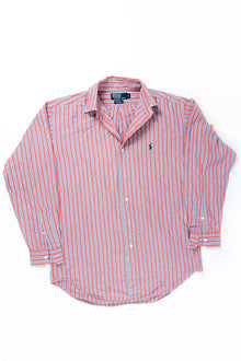 Camicia Ralph Lauren a Righe Classic Fit Rosso "S"