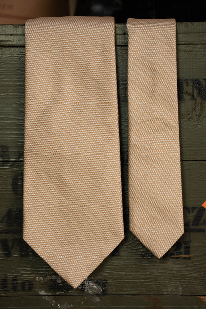 Cravatta E.Marinella Beige e Bianca