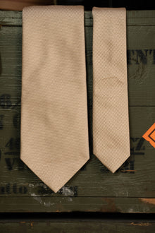 Cravatta E.Marinella Beige e Bianca