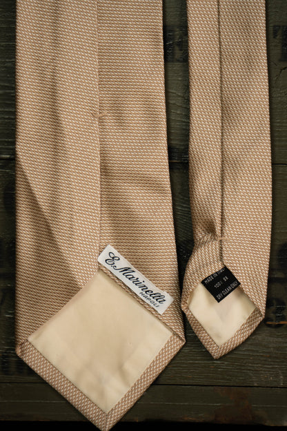 Cravatta E.Marinella Beige e Bianca