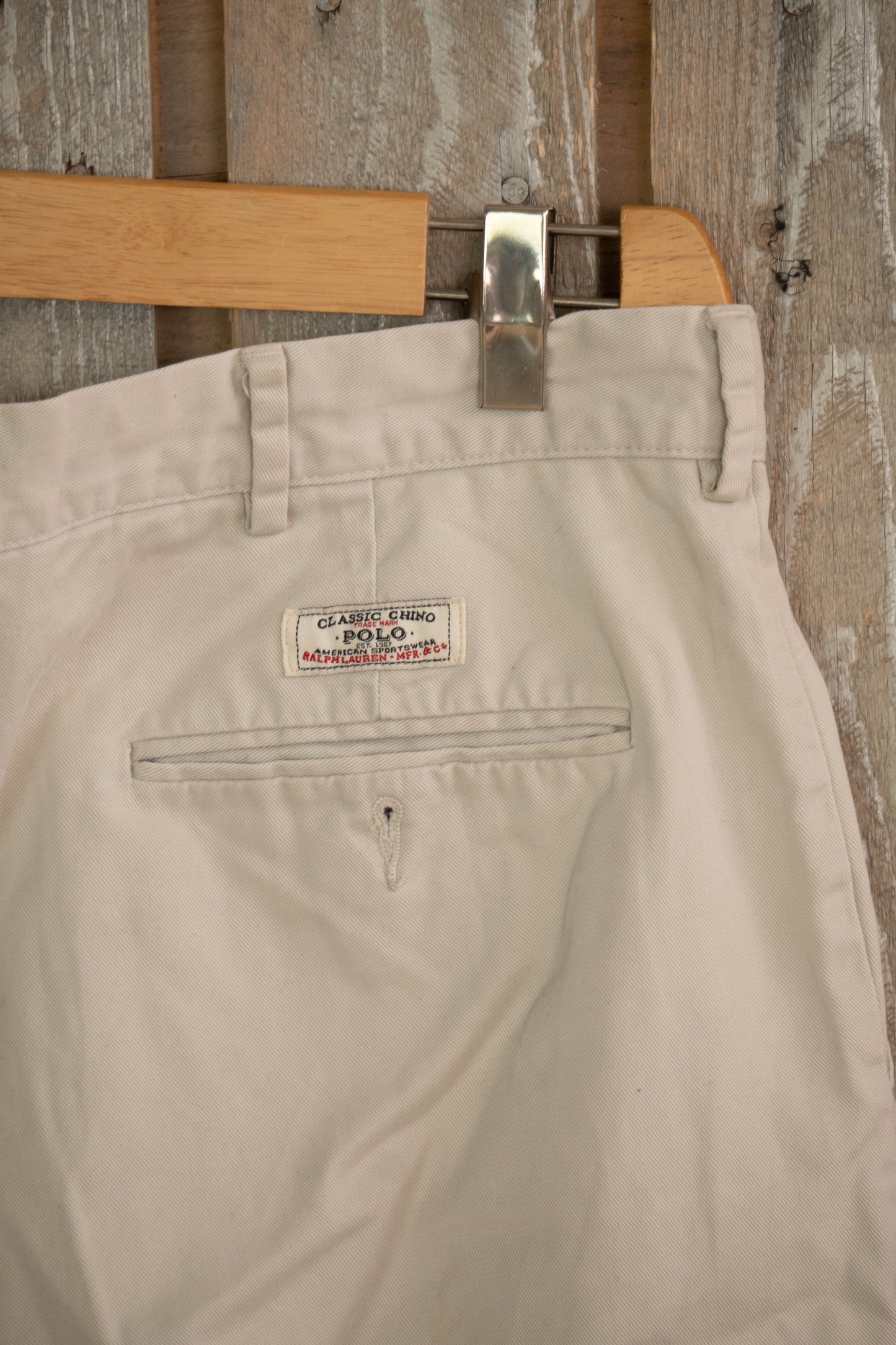 1990 Bermuda Ralph Lauren Prospect Short Beige -  W 35