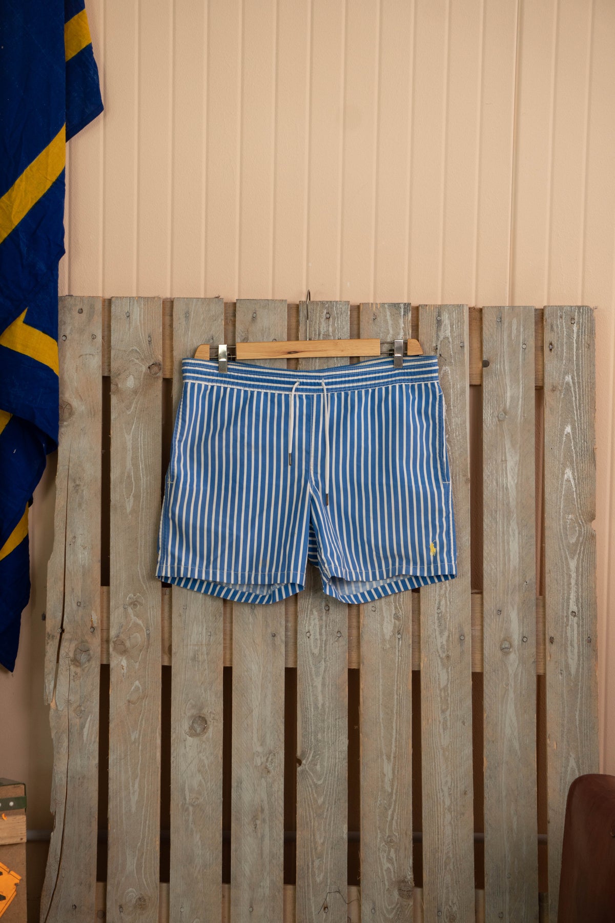 Costume da Bagno Ralph Lauren a righe Azzurre e Bianche - S