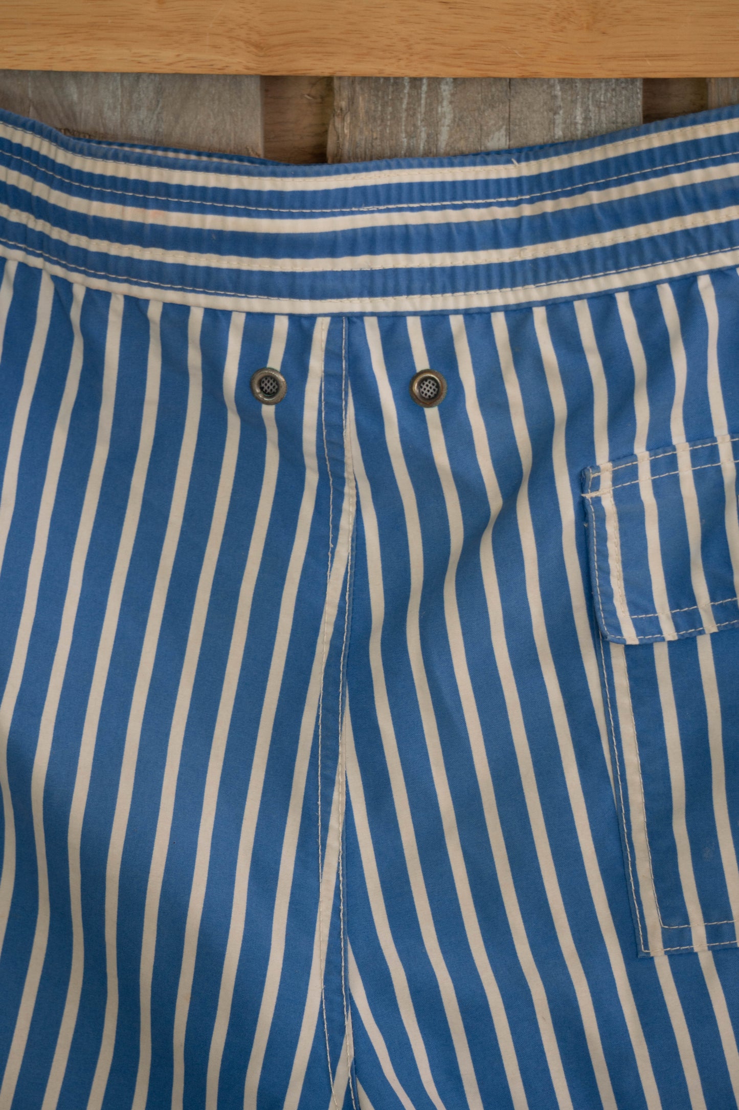 Costume da Bagno Ralph Lauren a righe Azzurre e Bianche - S