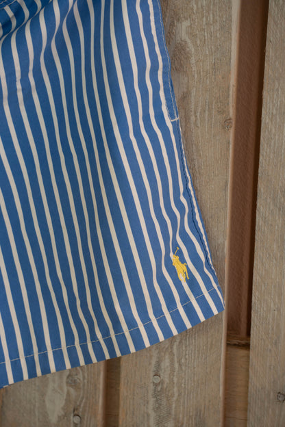 Costume da Bagno Ralph Lauren a righe Azzurre e Bianche - S