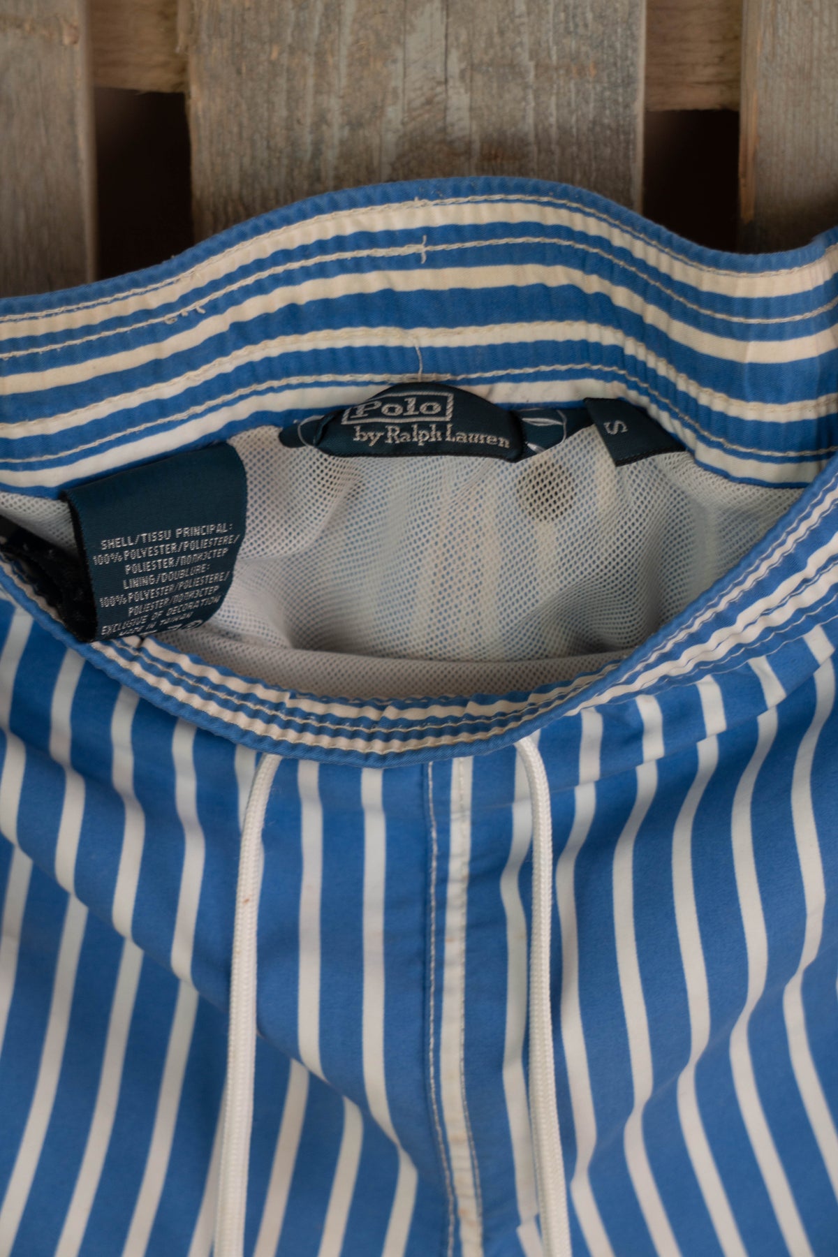 Costume da Bagno Ralph Lauren a righe Azzurre e Bianche - S